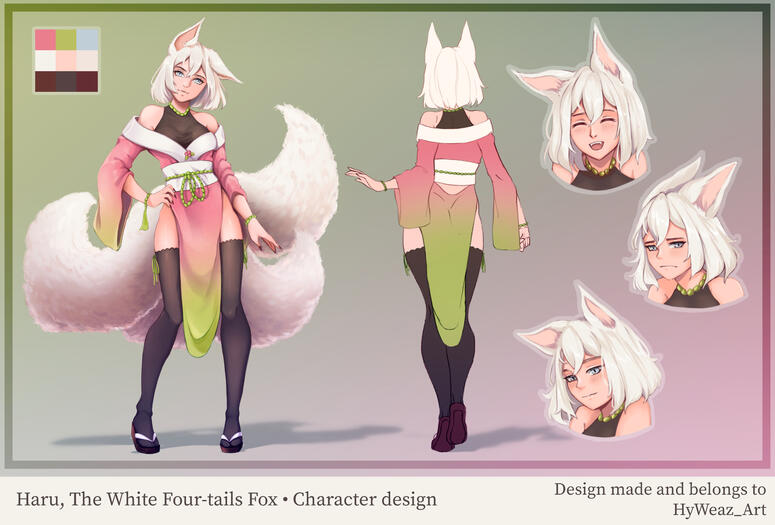 Exemple price : 200€ + 90€ 3 expressions + 15€ tails + free layout = 305€